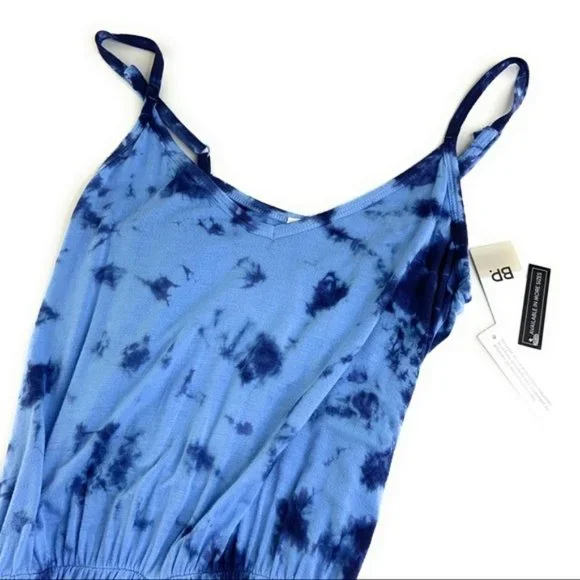 NWT BP Tiedye Belted Romper in Blue - Picture 4 of 7